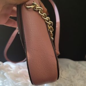 Michael Kors mid-sized crossbody mauve and gold